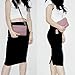 befen Full Grain Leather Wristlet Clutch Crossbody Phone Wallet, Mini Cross Body Bag with Shoulder Strap/Wrist Strap/Card Slots - Mauve