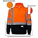 New York Hi-Viz Workwear H8311 Men's ANSI Class 3 High Visibility Class 3 Sweatshirt, Hooded Pullover, Knit Lining, Black Bottom (Orange, Large)