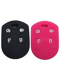 Ezzy - Carcasa de silicona para llave de coche, 4 botones, para Ford