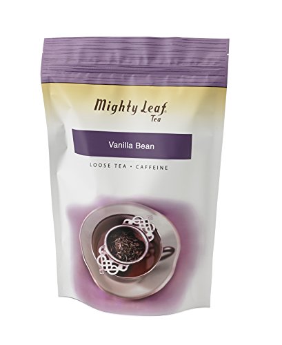 Mighty Leaf Loose Leaf Vanilla Bean Tea, 1 Pound Pouch Caffeinated Vanilla Black Tea, Delicious as Hot Tea or Iced Tea, Plain or Sweetened with Honey or Sugar, Steep with Tea Infuser or Tea Ball