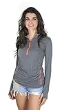 Harley-Davidson Womens Observe Importance Mock Neck 1/2 Zip Grey Long Sleeve T-Shirt Harley-Davidson Womens Observe Importance Mock Neck 1/2 Zip Grey Long Sleeve (X-Large)