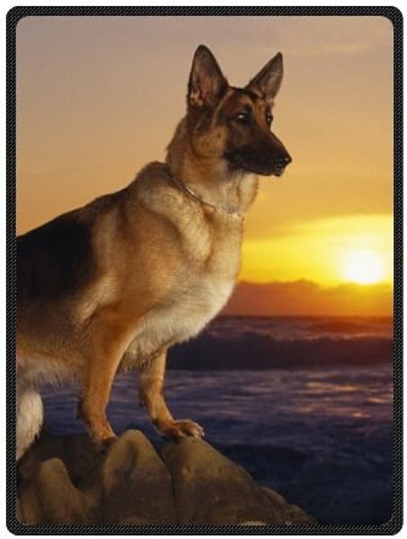 german shepherd fleece blanket