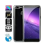 Unlocked Cell Phone, 5.72 inch Dual HD Camera Smart Phone Android 6.0 IPS Full Screen 1GB+4GB WiFi Bluetooth GPS 3G GSM/WCDMA Backup Call Mobile Phone