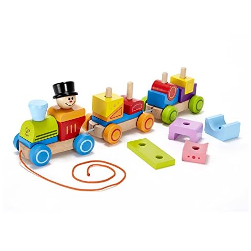 Hape - Happy Train Stacking Block Pull Along (Amazon Exclusive)