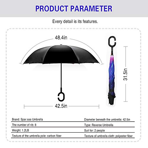 SIEPASA Double Layer Inverted Umbrella with CShaped Handle, AntiUV