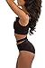 Women High Waist Bathing Suits Sexy Two Pieces Swimsuits Bikini Set Black M