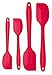 Chef's Star Heat Resistant Silicone Spatula - Set of Four - Red