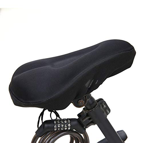 2019 Newest Black Durable Men 3D Bike Bicycle Cycle Extra Comfort Gel Pad Cushion Cover Front Seat Mat Saddle Seat for Outdoor Sports