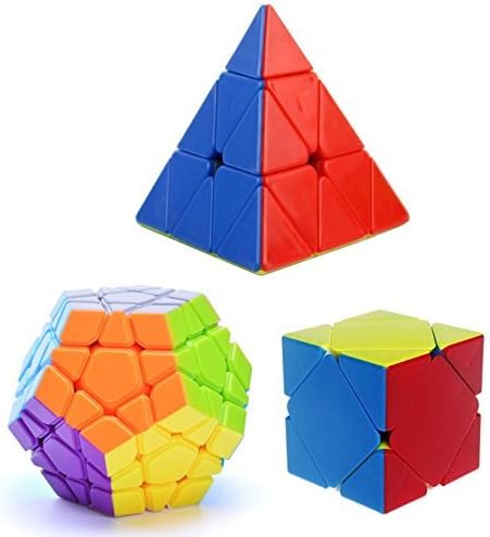 Funs (TM) Stickerless Megaminx Pyraminx Skewb Cube Speed Puzzle Toy Set of 3 by Funs