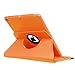 Fintie iPad Case - 360 Rotating Stand Cover with Auto Sleep/Wake for iPad 9.7 inch (2018/2017, Air 2, Air, Pro) - Orange, Faux Leather, Hard Shell, Portable Use