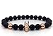 Batman Bracelet / Batman jewelry: bracelet for men, natural stone bracelet; bracelets men, black bracelet, batman charm, men beaded bracelet; Cubic Zirconia, beads and silk cord - gift bracelet