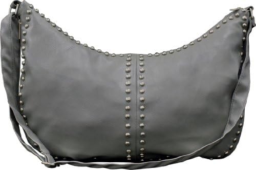 Femina Simple Studded Cross Body Purse (Grey) with a NutriChart