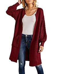 Misassy - Kimono largo con mangas sueltas y bolsillos para mujer