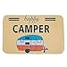 Ownest Happy Camper Camping Door Mat,Entrance Outdoor/Indoor Floor Doormat Door Non Slip Mats Bathroom Kitchen Decor Rug 40cmx60cm