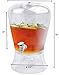 Estilo Beverage Dispenser on Base with Ice Core and Flavor Infuser, Clear, 2 gallon