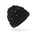 Women's Warm Chunky Thick Stretchy Knit Beanie Skull Cap (Black)