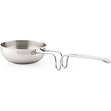 WhopperIndia Hard Anodized Mini Fry Pan/Tadka Pan, Silver, 4.4" Tadka Pan,Large Tadka Pan for saag, dal, kadhi, dhokla