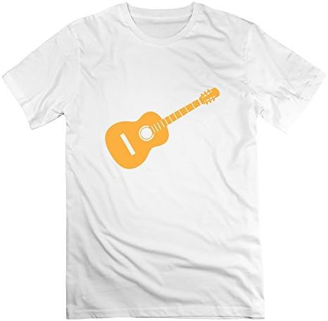AJLNA Men's Guitar T-Shirt XX-Large White