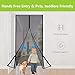 Aoocan Magnetic Screen Door - Heavy Duty mesh Door Screen and Full Frame Hook & Loop Fits Door Size up to 34