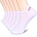 LITERRA Womens Ankle Socks Running Athletic Sport Cushion Casual With Tab 6 Pairs