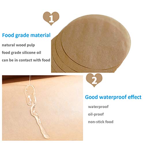 Parchment Paper Sheets for Baking Round 9 Inch 200pcs Unbleached Baking