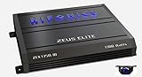Hifonics Zeuz ELITE ZEX1350.1D Car Audio 1300 Watts RMS Mono Block Amp with Blue illuminated Logo 1 Ohm Stable Class D Subwoofer Black Amplifier with Remote Bass Boost Control Knob Included