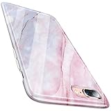 iPhone 8 Plus Case, iPhone 7 Plus Case, TORRAS Perfect Slim Fit Shell Glossy Marble Soft TPU Rubber Silicone Gel Mobile Phone Cover Case for Apple iPhone 7 Plus/iPhone 8 Plus, Pink/Grey