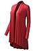 AMORE ALLFY Women's Extra Long Cardigan Coral XX-Large