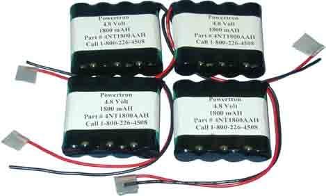 Powertron (4) Ni-MH 4.8V 1800mAh Battery FOR Hitec Futaba JR RC Air