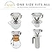 Reusable Pour Over Coffee Filter with Upgraded Cup Stand, Handle, and Extra Thick Stainless Steel - Portable Paperless Drip Coffee Maker Brews 1 to 4 Cups