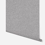 Arthouse Mid Grey Textured Linen Wallpaper - Subtle Lustre Finish view 8