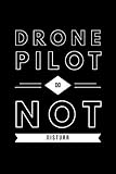 Drone Pilot Do Not Disturb: Notebook for Drone Aviation Enthusiasts College Lined Journal by Giftfulnest Journaling