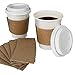 TashiBox 108 Pack12 oz To go Disposable Coffee Cups With Lids and Sleeves, Paper Hot Cup, Paper coffee cups