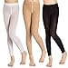 Aaronano Little Girls' Footless Solid Color Tights 3-Pair-Pack