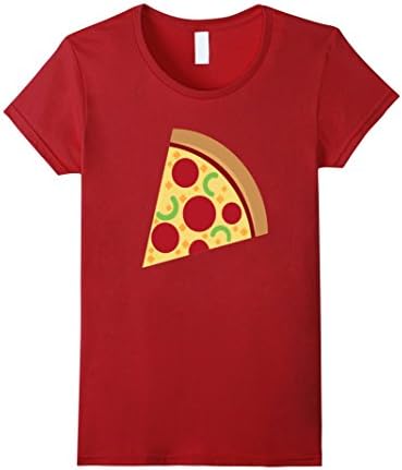 Womens Food Emoji | Large Pepperoni Pizza Slice Emoji T-Shirt XL Cranberry