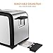 Toaster 2 Slice Warming Rack Brushed Stainless Steel for Breakfast Bread Toasters Defrost Reheat Cancel Button Removable Crumb Tray By KEEMO