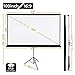 Yaheetech Portable Indoor Outdoor Projector Screen 100 Inch Diagonal Projection HD 16:9 Projection Pull Up Foldable Stand Tripod for Home Theater Cinema Party Office Presentation