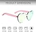 Heart Shape Rimless Sunglasses Transparent One Piece Colorful Sunglasses