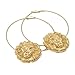 Women's Basketball Wives Style Alloy Hip Hop Gold Lion Head Hoop Earrings Rappers Lion Jewelry Earrings