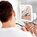 Lanverie Led Mirror, 10x LED Magnifying Makeup Mirror, Bathroom Shaving, Wall Mounted Shower Mirror, Strong Suction Cup, 360 Rotation, Square