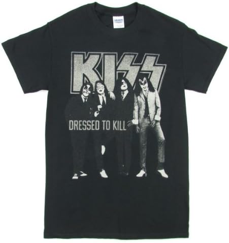 Kiss Dressed To Kill T-Shirt - Black (Small)
