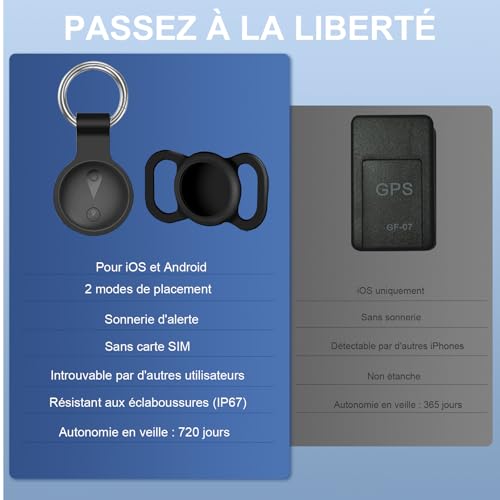 Collare GPS Gatto,GPS per Cani Supporta Sia I Sistemi iOS che Android, Localizzatore GPS per Cani in Tempo, Batteria A Lunga Durata, Localizzatore per Animali Domestici Impermeabile-Nero