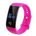 Diggro S1 Bluetooth Smart Bracelet Watch Wristband with Heart Rate and Blood Oxygen Monitor Sport Fitness Tracker Sleep Monitor for Android iOS, Rose Red
