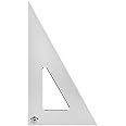 Alvin, SK360-6, 6" Smoke-Tint Triangle Ruler, Math Geometry Tool - 30/60 Degrees