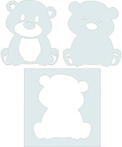 Cure Teddy Bear 3parts Pattern Professional Stencil