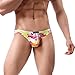 YOOBNG Sexy Men's Briefs Underwear Floral Printed Bikini Swimwear Cotton Hip Empty Underpants