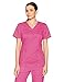 Cherokee Women's Workwear Core Stretch V-Neck Top, Shocking Pink, XX-Large