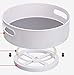 YEYUNTO Lazy Susan Turntable Non-Skid Under-Sink Pantry Cabinet Kitchen Organizer 30X30cm, White/Gray