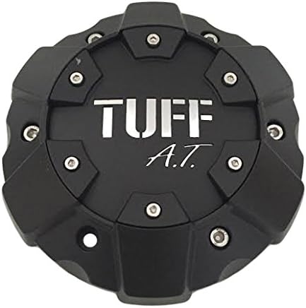 TUFF AT Wheels C611901CB3 Matte Black with Chrome Lettering Center Cap