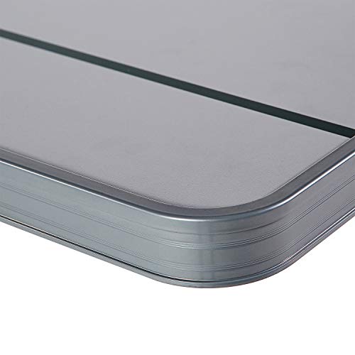 Lancaster Portable Indoor and Outdoor Silver Aluminum Folding Table Tennis Ping Pong Game Table - Thumbnail 7